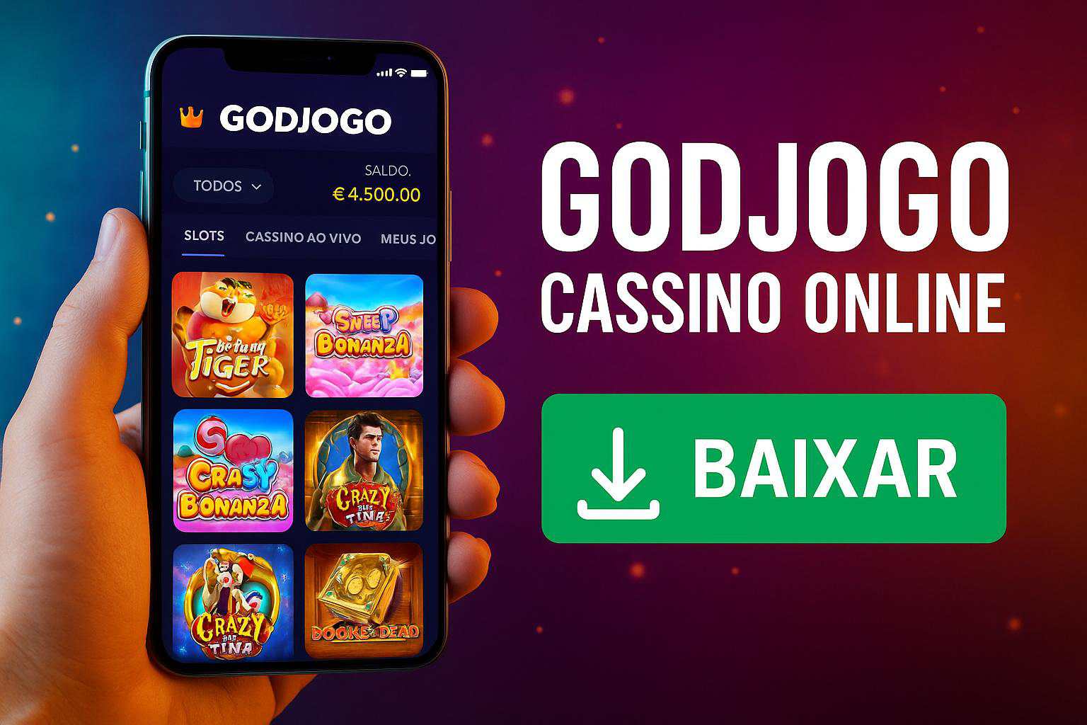 Baixar o GODJOGO Cassino App